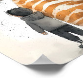 Poster Tigre et garçon (Coin)