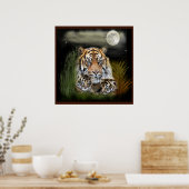 Poster Tigre et petits (Cuisine)