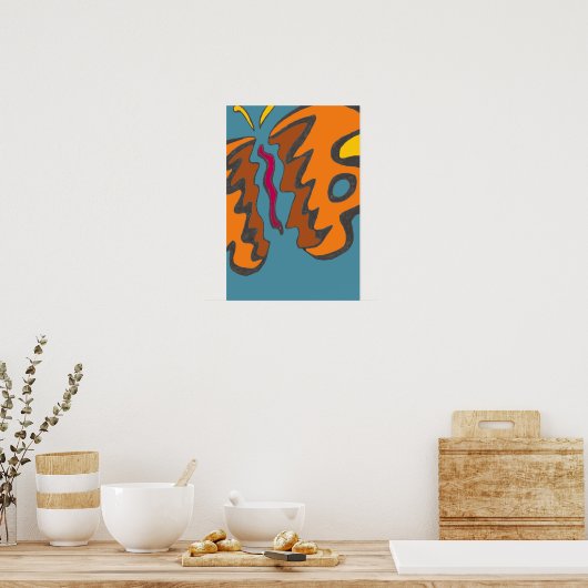 Poster Tigre Flutterfly 13x19 (Cuisine)