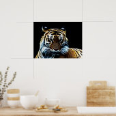 Poster Tigre fractal (Cuisine)