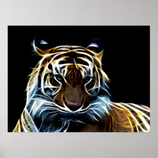 Poster Tigre fractal