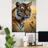 Poster Tigre majestueux en aquarelle (Bureau à domicile)