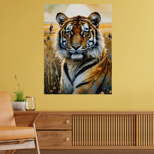 Poster Tigre majestueux en aquarelle