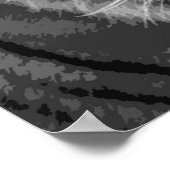 Poster Tigre noir et blanc (Coin)