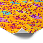 Poster Tigre pattern on dark yellow (Coin)