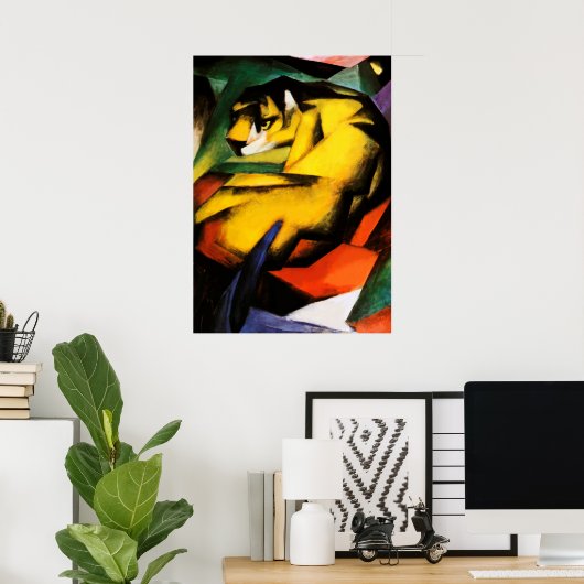 Poster Tigre peint par Franz Marc (Bureau à domicile)