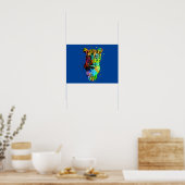 Poster Tigre Pop Art coloré (Cuisine)