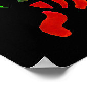 Poster Tigre rayé arc-en-ciel (Coin)