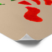 Poster Tigre rayé arc-en-ciel (Coin)