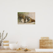 Poster Tigre royal du Bengale et jeunes - Aller de l'avan (Cuisine)