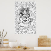 Poster Tigre sage (Cuisine)