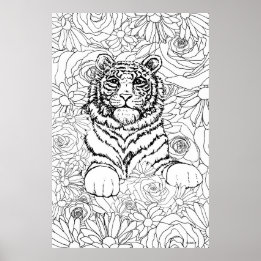 Poster Tigre sage