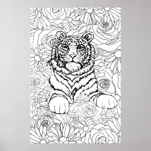 Poster Tigre sage (Devant)
