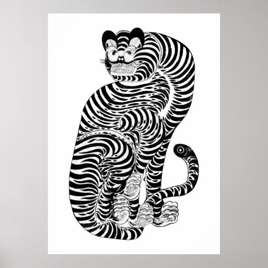 Poster tigre talismanique vintage (Devant)