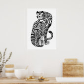Poster tigre talismanique vintage (Cuisine)