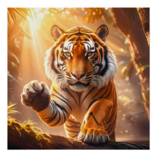 Poster Tigre - Tigre d'or