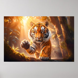 Poster Tigre - Tigre d'or Salutation