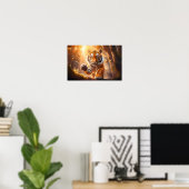 Poster Tigre - Tigre d'or Salutation (Bureau à domicile)