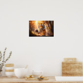 Poster Tigre - Tigre d'or Salutation (Cuisine)