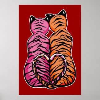 Poster Tigres amoureux