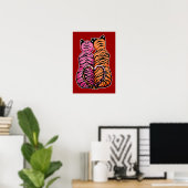 Poster Tigres amoureux (Bureau à domicile)