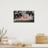Poster tigres couchés dans le champ (Cuisine)