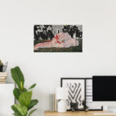 Poster tigres couchés dans le champ (Bureau à domicile)