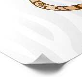 Poster Tigres sauvages : motif d'animal à l'aquarelle. (Coin)