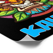 Poster Tiki Big Kahuna Funny Hawaiian Fête des pères Vaca (Coin)