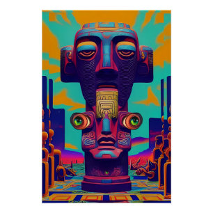 Poster Tiki Droite ou Ne pas Tiki du tout