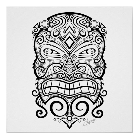 Poster Tiki mask (Devant)