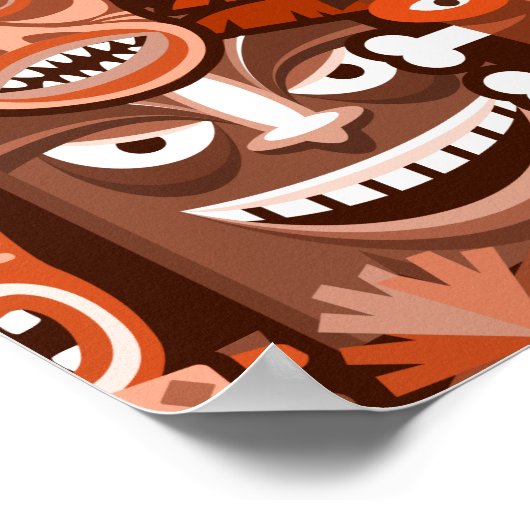 Poster TIKI Pattern 3 (Coin)