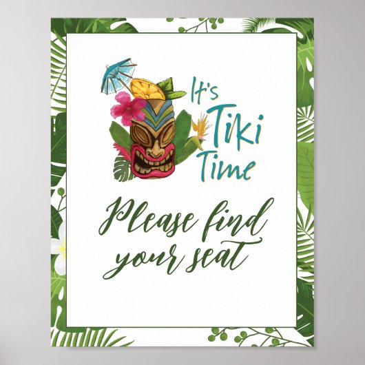 Poster Tiki Time Luau été (Devant)