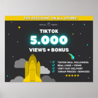 Tiktok 5K Vues + 500 Likes