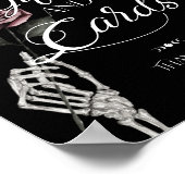 Poster Til Death Aquarelle Squelette Cadeaux et Cartes Ro (Coin)