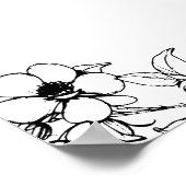 Poster Til Death Gothique Floral Crâne noir Mariage (Coin)