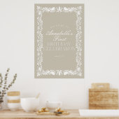 Poster Tile beige Talavera Fiesta Anniversaire Bienvenue (Cuisine)