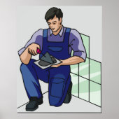 Poster Tiler au travail (Devant)