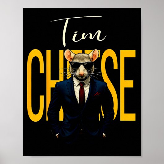 Poster Tim Cheese - Funny Secret Agent Mouse Brainrot Kid (Devant)