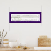 Poster Tim Langdell Lineage Scroll (Cuisine)