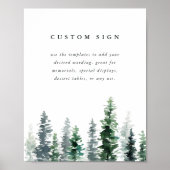 Poster Timber Grove Custom Wedding Sign Template (Devant)
