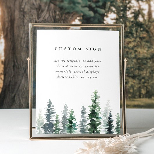 Poster Timber Grove Custom Wedding Sign Template