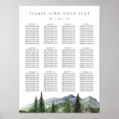 Poster Timberline | Carte des sièges Mariages de la forêt (Devant)