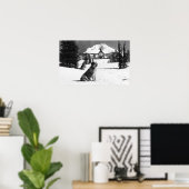 Poster Timberline Lodge et "Lady" le propriétaire (Bureau à domicile)