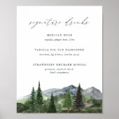Poster Timberline | Mountain Wedding Signature Drink Sign (Devant)