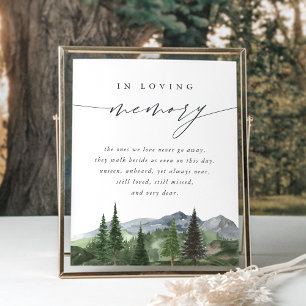 Poster Timberline Panneau commémoratif de mariage en fo