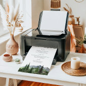 Poster Timberline | Panneau de menu de bar de mariage en