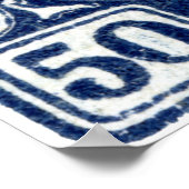 Poster Timbre d'aigle polonais 1919 50h (Coin)