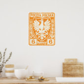Poster Timbre d'aigle polonais 1919 6h (Cuisine)