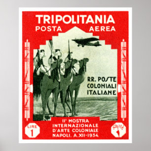 Poster Timbre de la Tripolitaine 1934